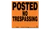 Voss Signs Posted No Trespassing Sign | Orange Aluminum 104PNTOA