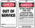 AccuForm OSHA Danger Safety Tag: Out Of Service | 25 Pk MDT158CTP
