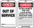 AccuForm OSHA Danger Safety Tag: Out Of Service | 5 pk MDT158CTM