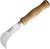Linoleum Knife | 8.5" Stainless Steel Curved Blade with Brown Wood Handle