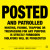 Voss Signs Posted and Patrolled Sign | Yellow Plastic 116APYP