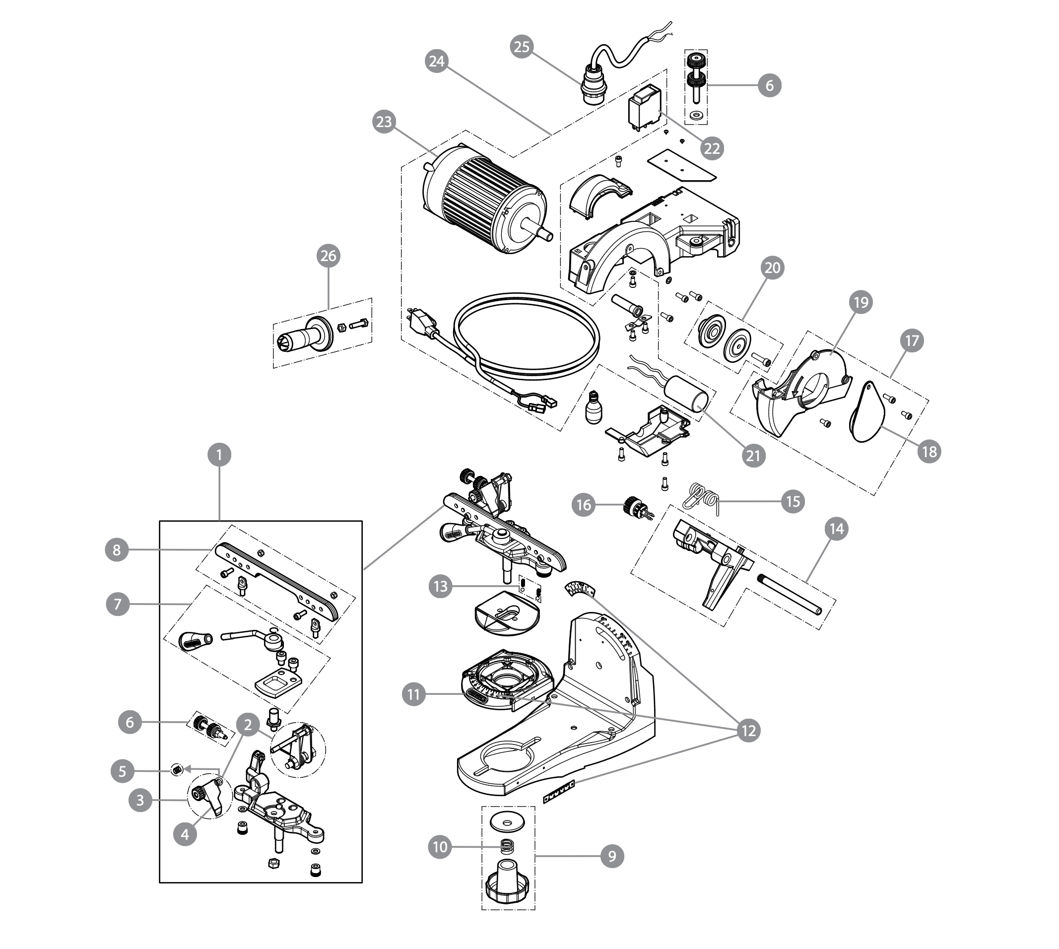 Replacement Parts for Oregon 520-120 Saw Chain Bench Grinder