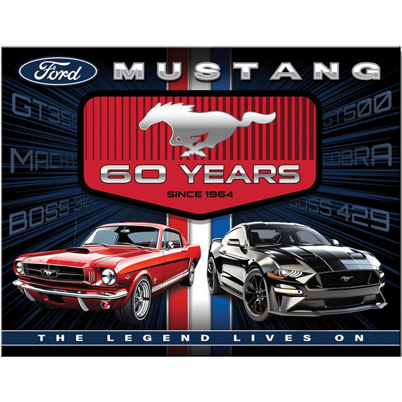 Ford Mustang - 60 Years Metal Sign | Collectable Diecast