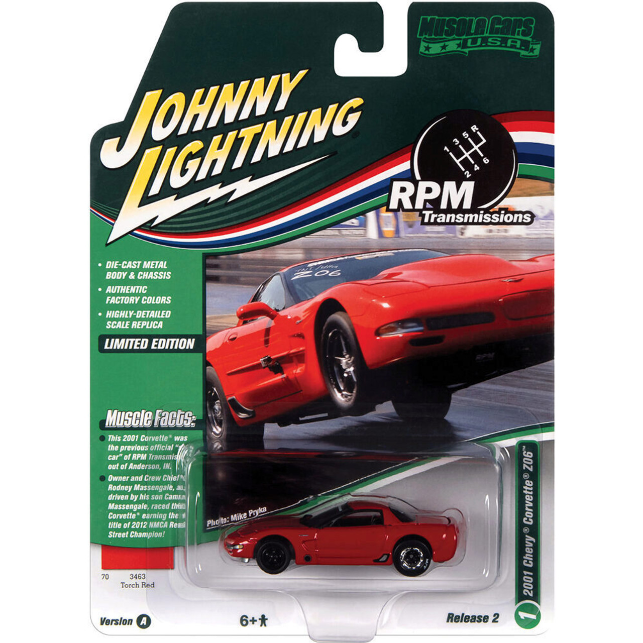 2001 Chevrolet Corvette Z06 - Torch Red 1:64 Scale