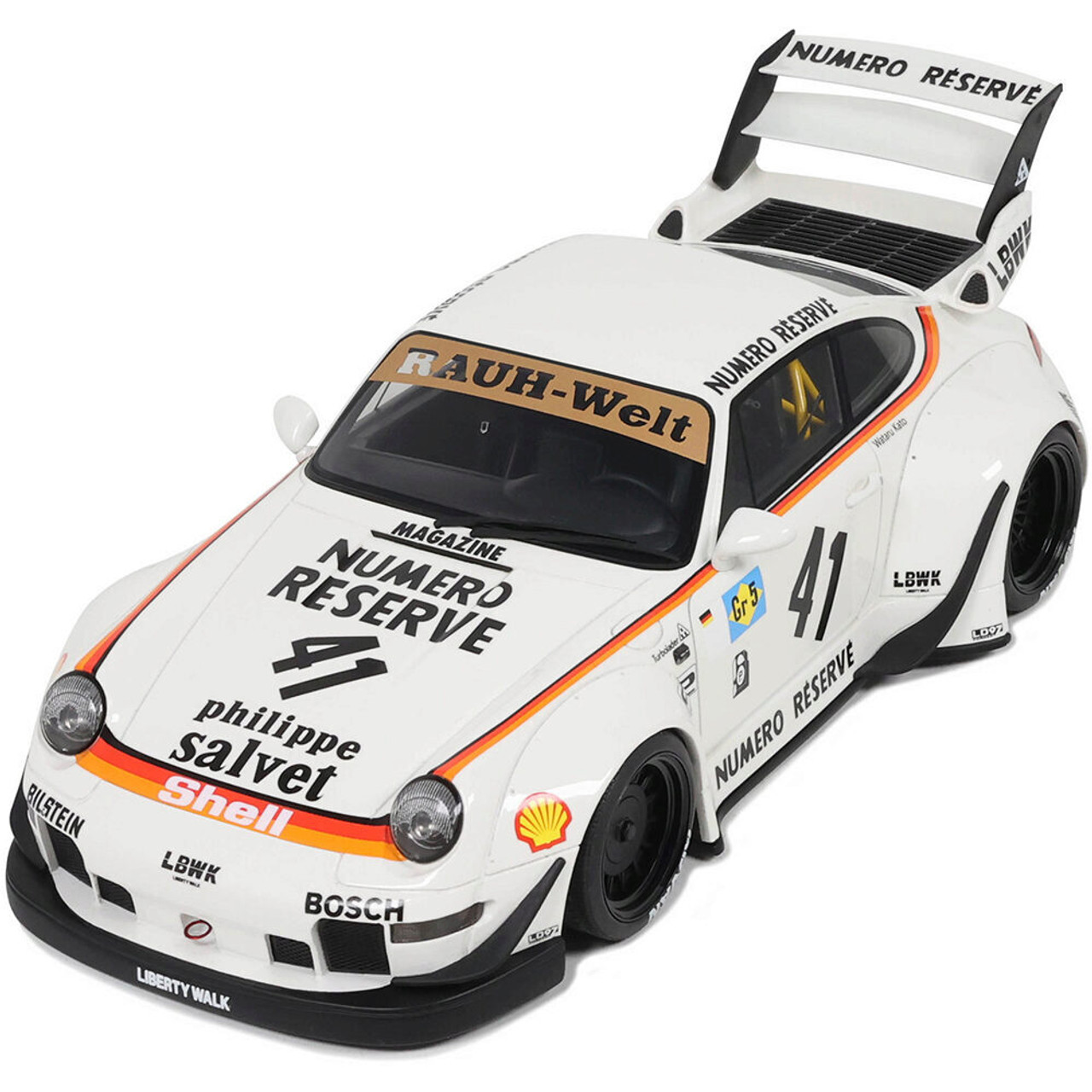 RWB 911 ホワイト ミニカー 1/18 Porsche 911 RWB Rauh-Welt Body-Kit Coast Cycle 2023 White 1