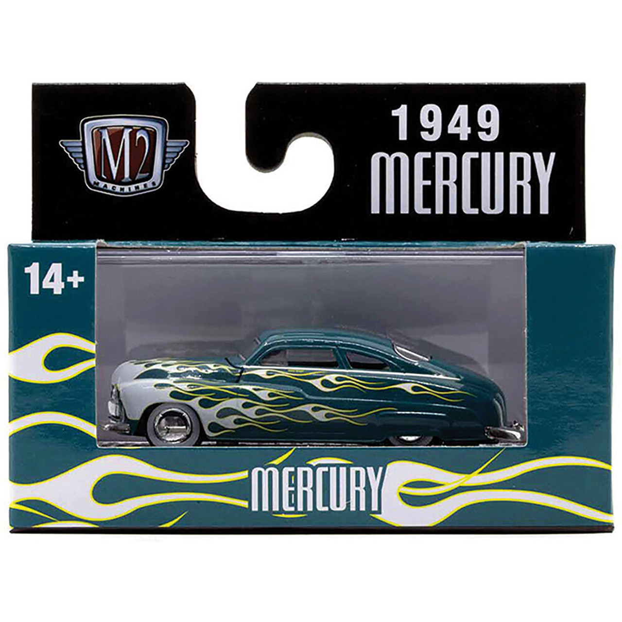 1949 Mercury Custom - Teal Flames 1:64 Scale | Collectable