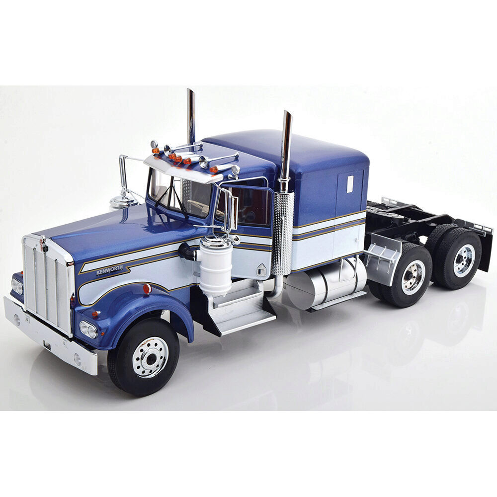 Kenworth W900 - Blue/White/Gold 1:18 Scale | Collectable Diecast