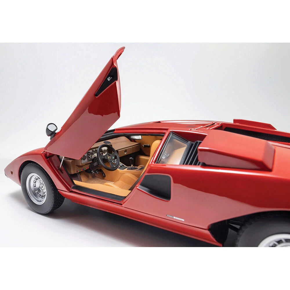Lamborghini Countach LP 5000 S Rossa 1:24 - Modello Diecast Welly - Auto Sportiva In Miniatura