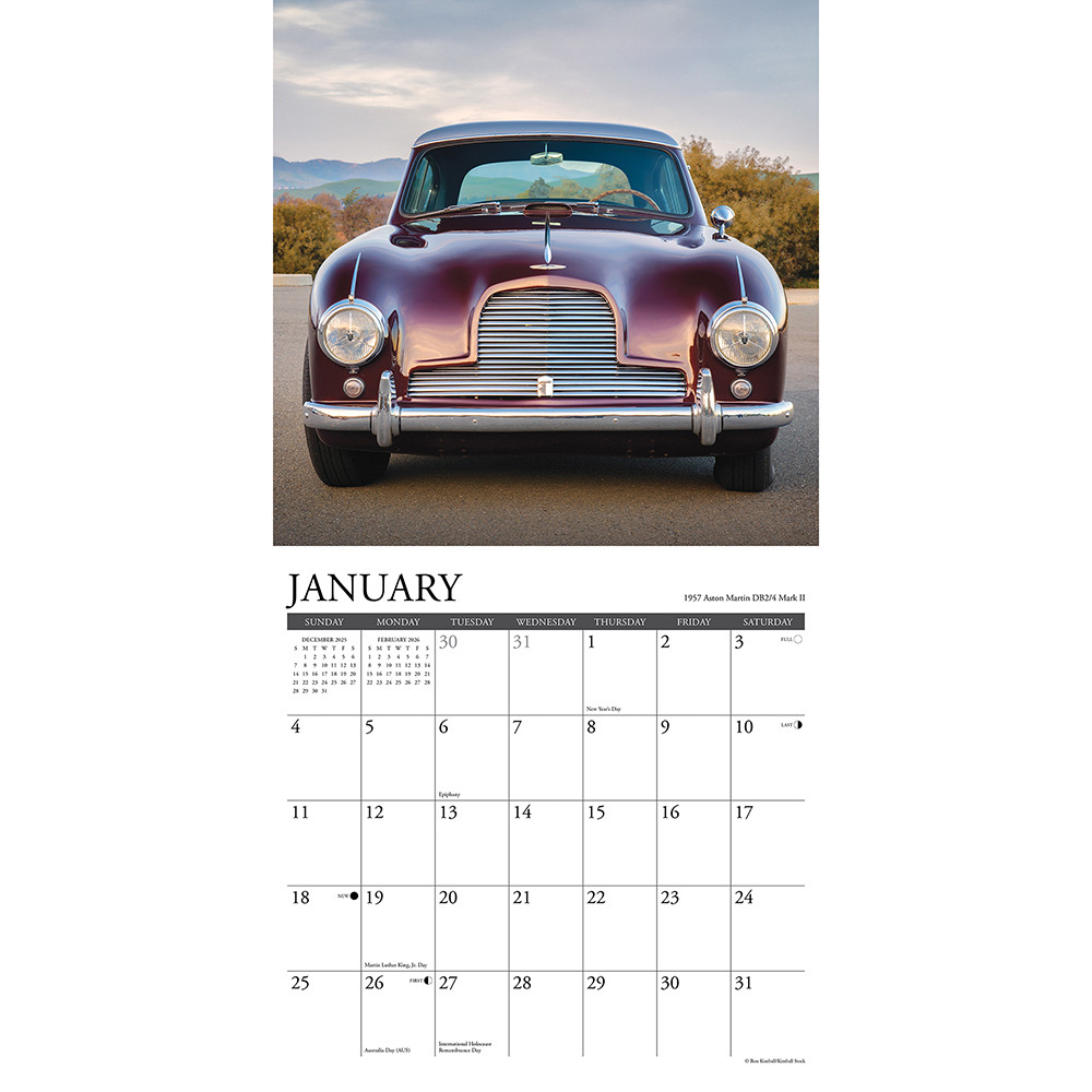Classic Cars 2026 Wall Calendar | Collectable Diecast