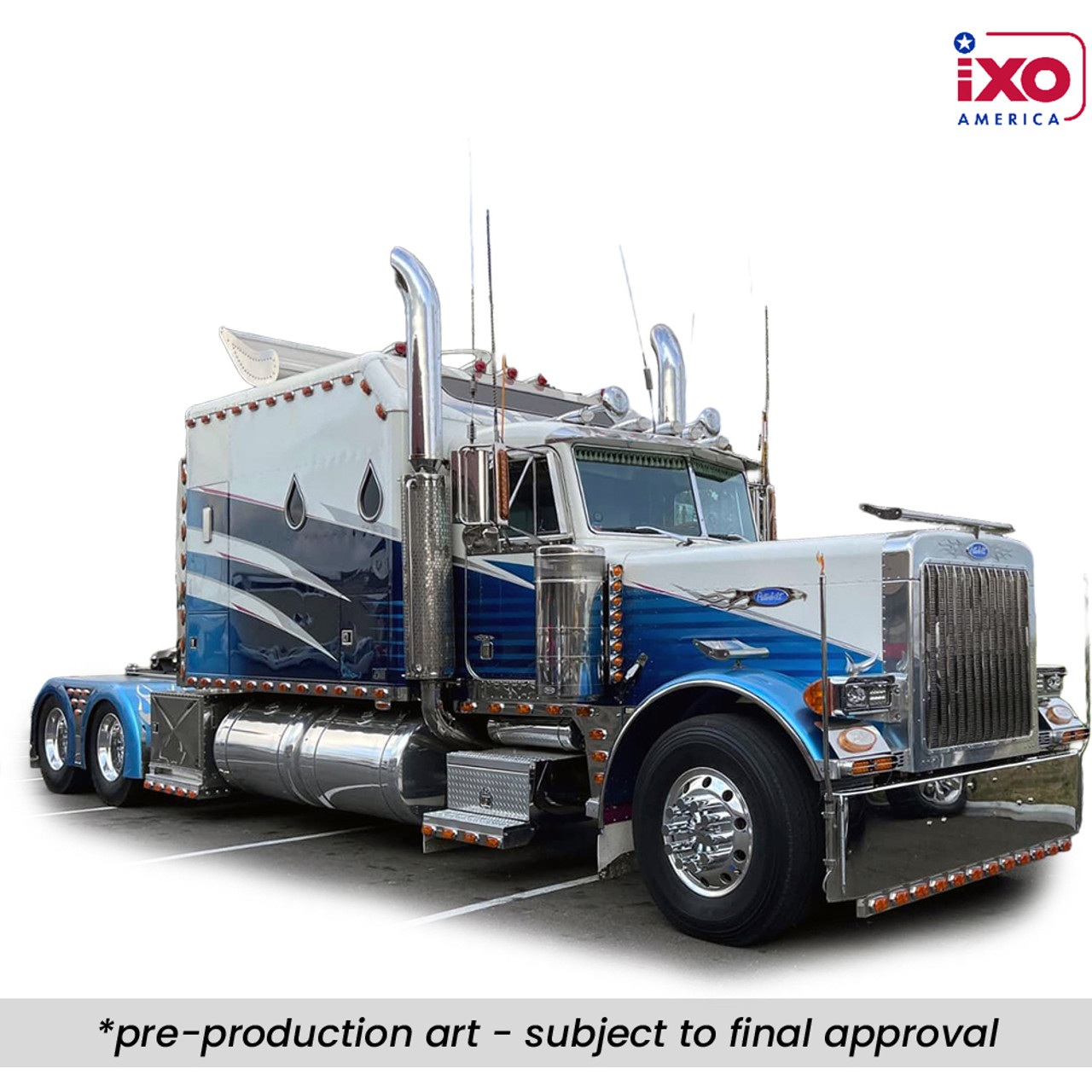 Peterbilt 379 - Blue and White 1:43 Scale | Collectable Diecast