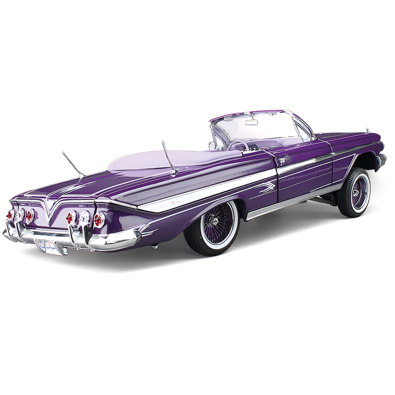 1961 Chevrolet Impala Open Convertible Lowrider - Purple 1