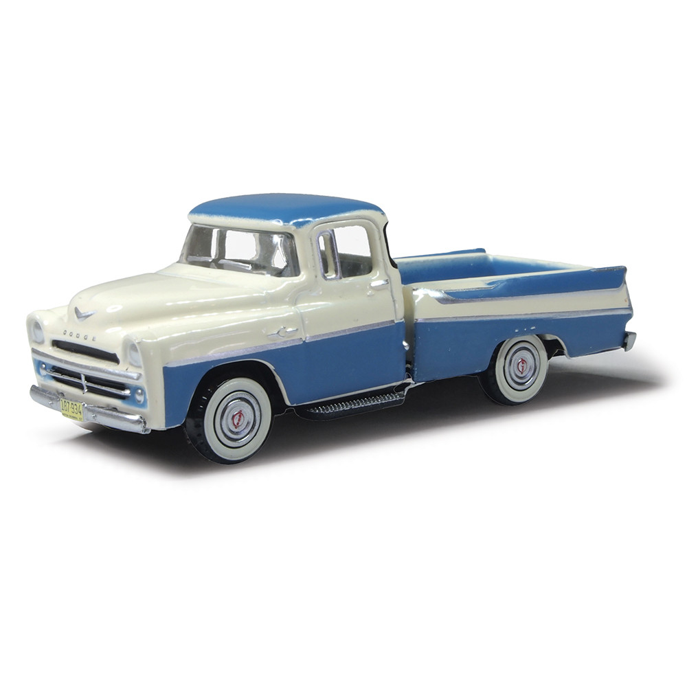 1957 Dodge D100 Sweptside Pickup - Ice Blue / Glacier White 1:87