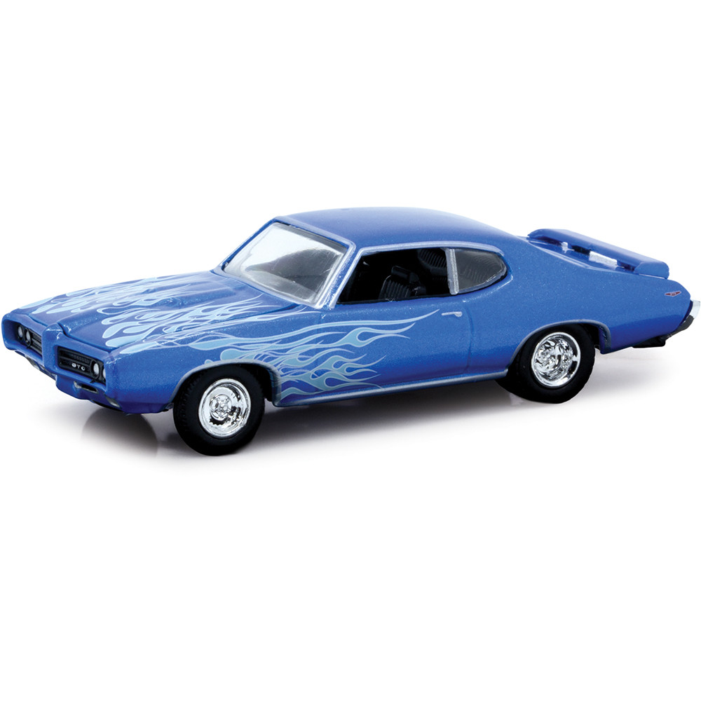 1969 Pontiac GTO Judge - Blue with Flames 1:64 Scale | Collectable