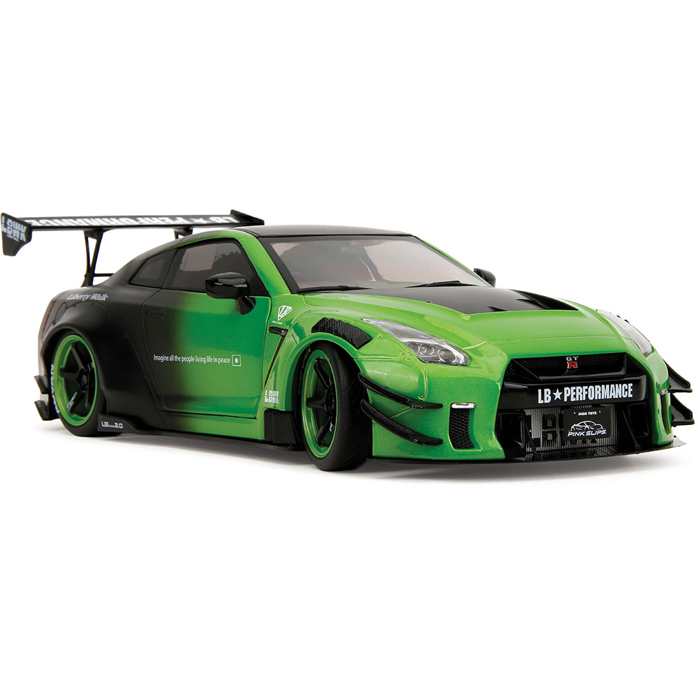 Nissan GT-R (R35) Liberty Walk - Pink Slips Metallic Green 1:18