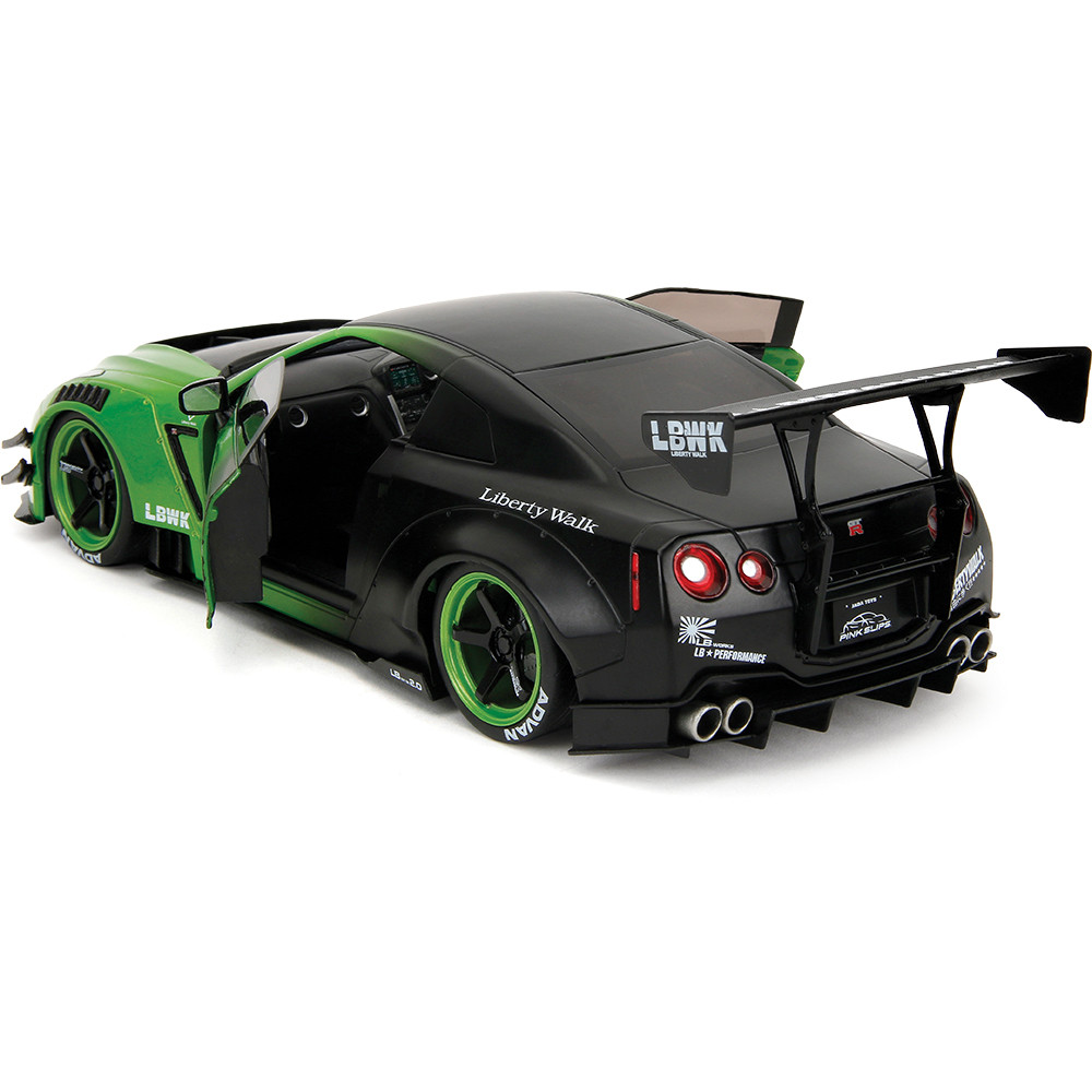 Nissan GT-R (R35) Liberty Walk - Pink Slips Metallic Green 1:18