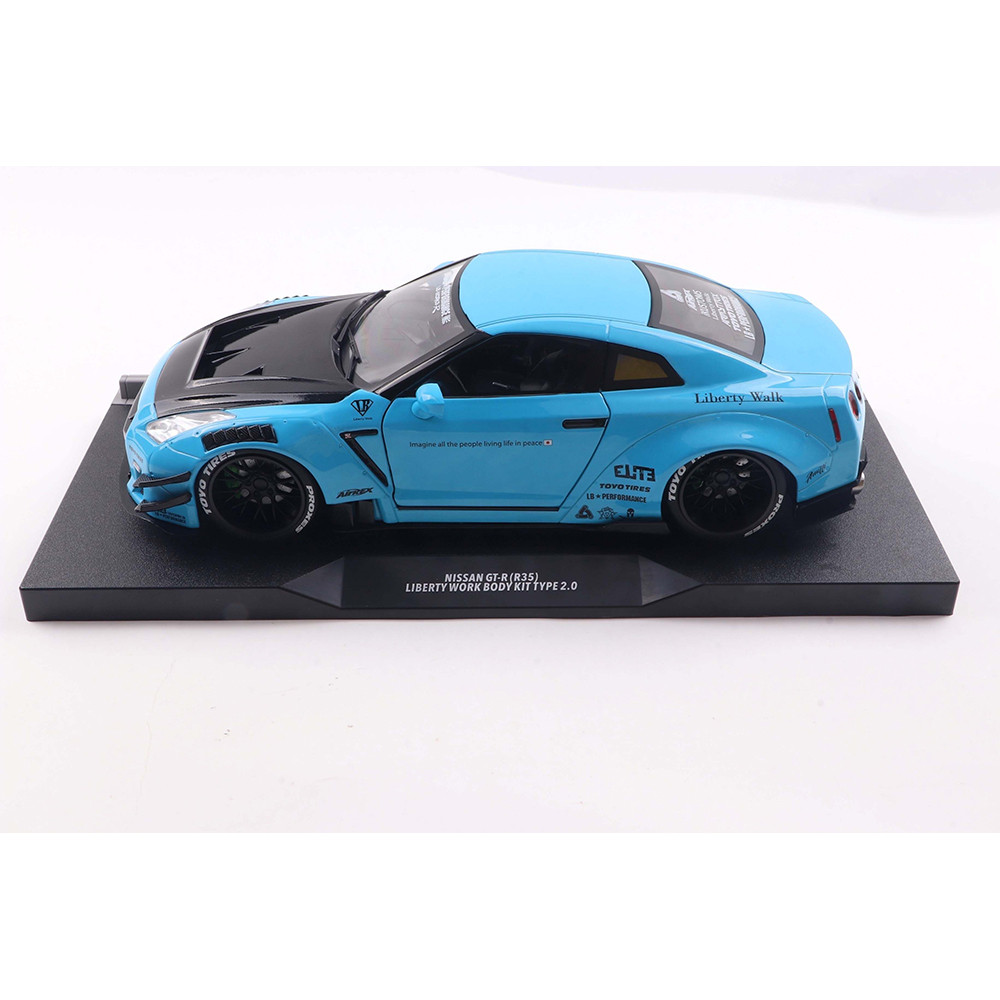2024 Nissan GT-R (R35) Liberty Walk Body Kit - Baby Blue 1:18