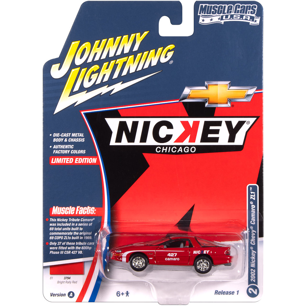 2002 NicKey Camaro ZL1 - Red w/White Stripes 1:64 Scale