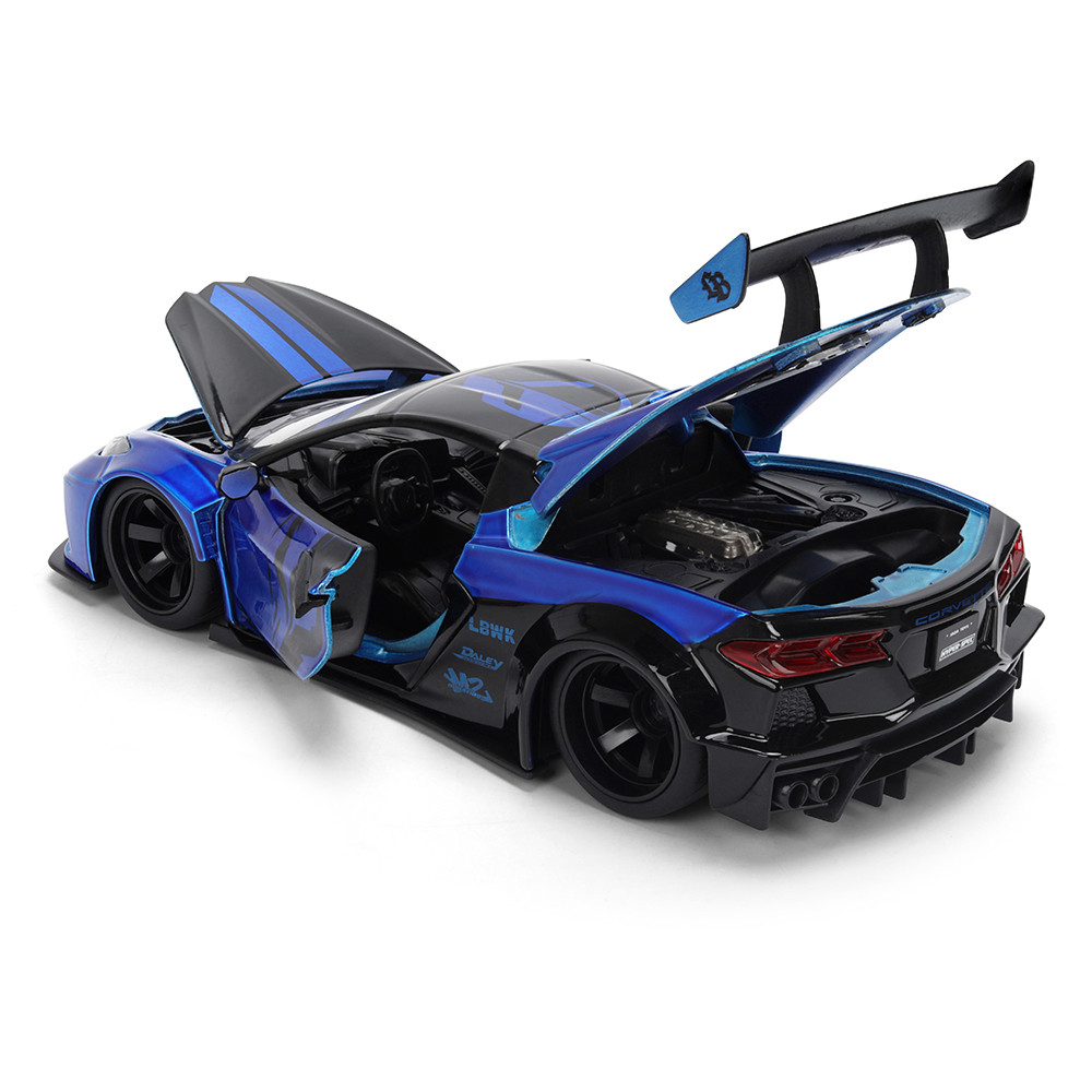 2023 Chevy Corvette C8 - LIBERTY WALK Blue 1:24 Scale