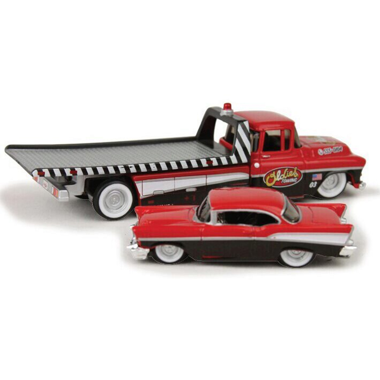 1957 Chevy Flatbed & 1957 Bel Air Transport Collection 1:64