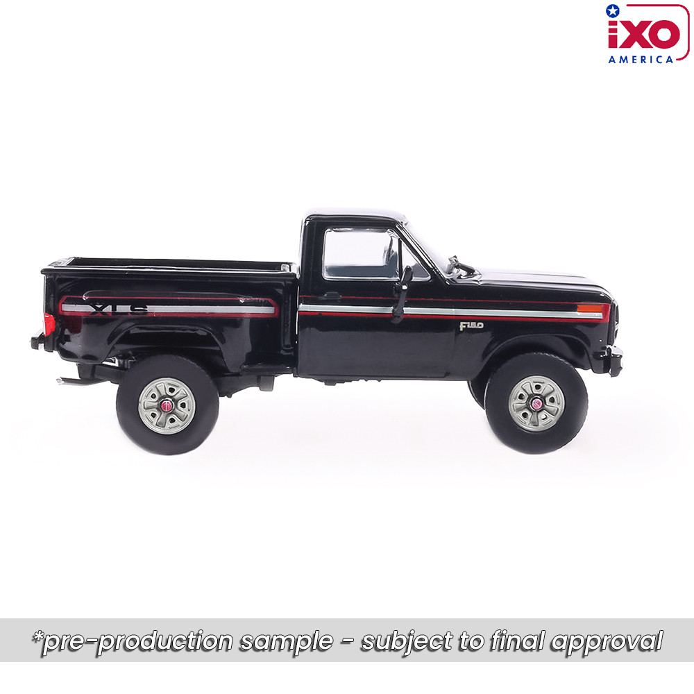 1983 Ford F-150 XLS Flareside 4X4 - Raven Black 1:64 Scale