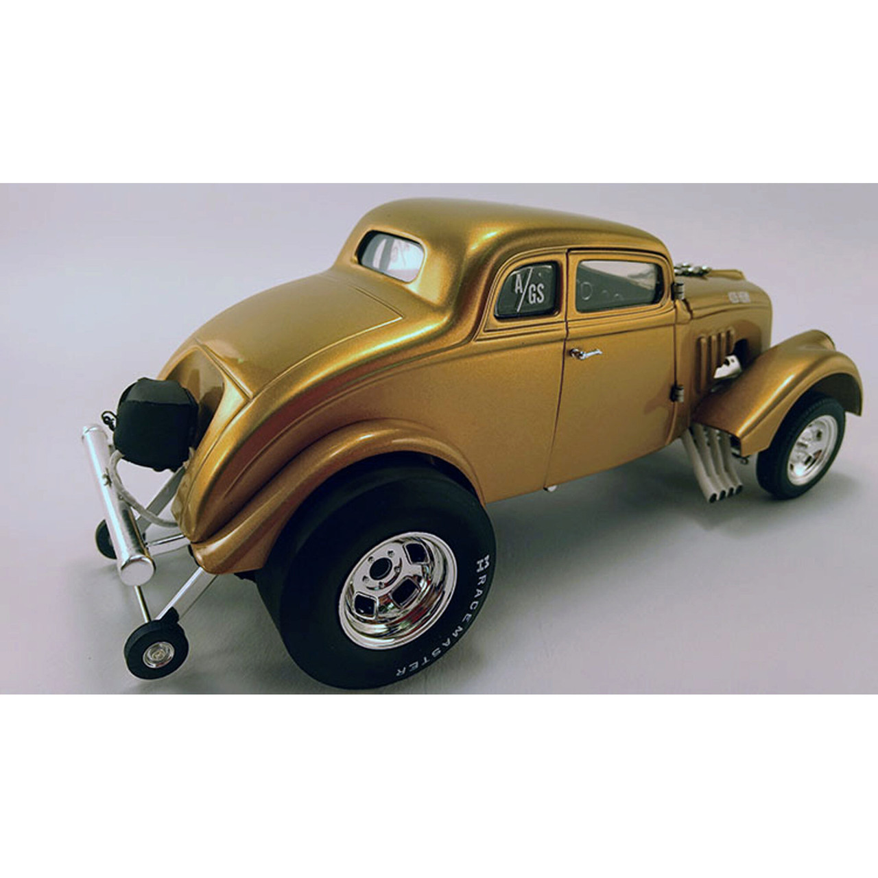 Golden Metallic 1933 Willys Gasser 1:18 Scale Diecast Replica Model by Acme