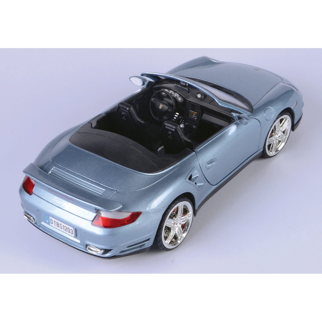 Porsche 911 Turbo Cabriolet - Grey 1:18 Scale Diecast Model Car