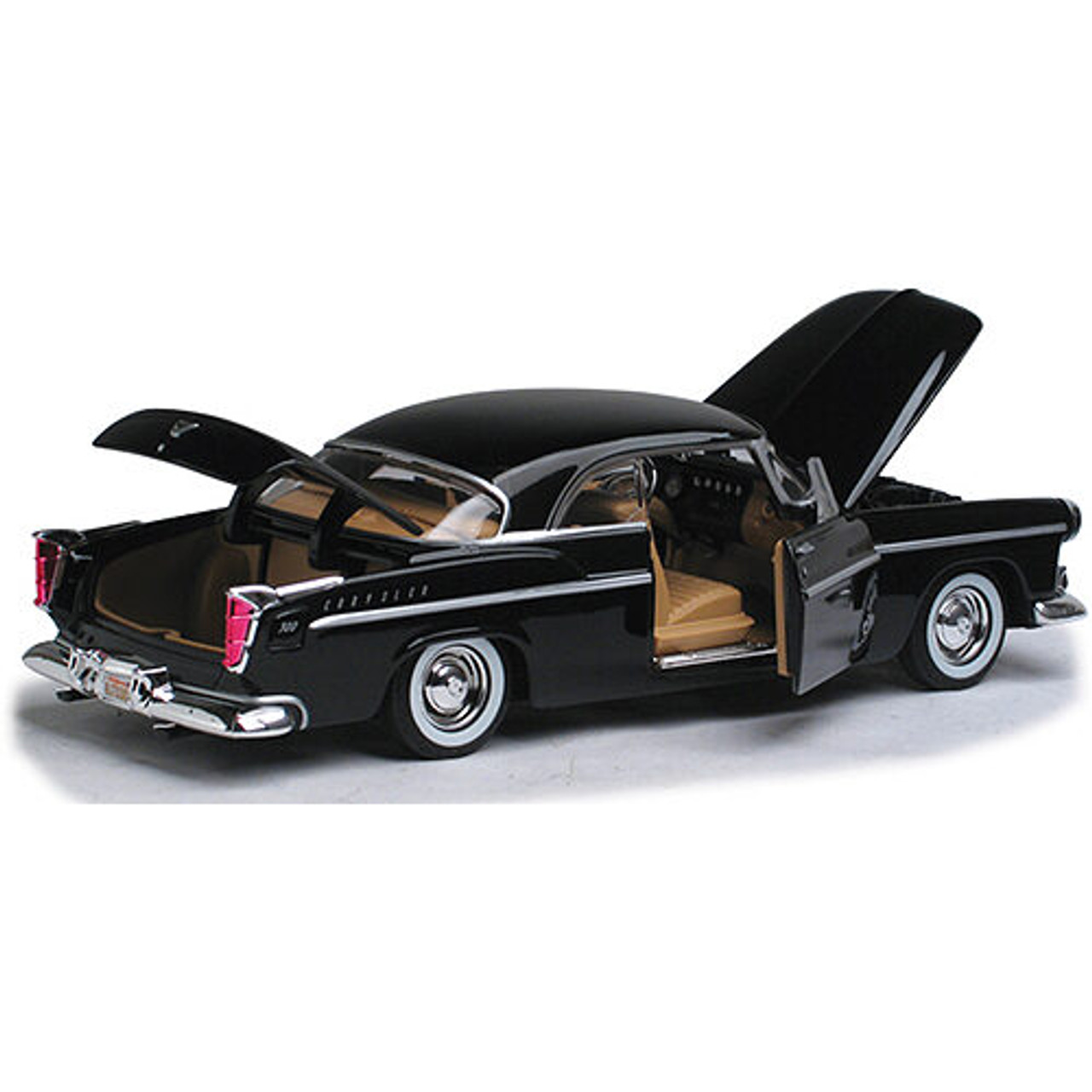 1955 Chrysler C300 - Black 1:24 Scale Diecast Model