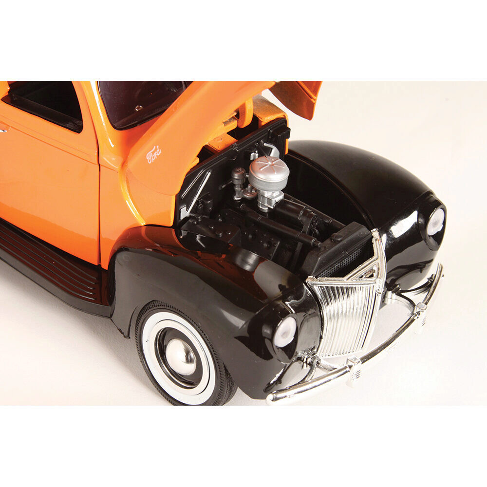 1940 Ford Pickup - Orange & Black 1:18 Scale | Collectable Diecast