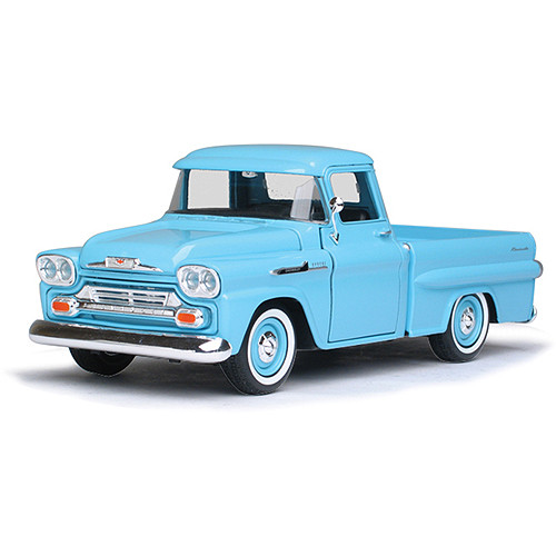 1958 Chevrolet Apache Fleetside Pickup - Light Blue 1:24 Scale