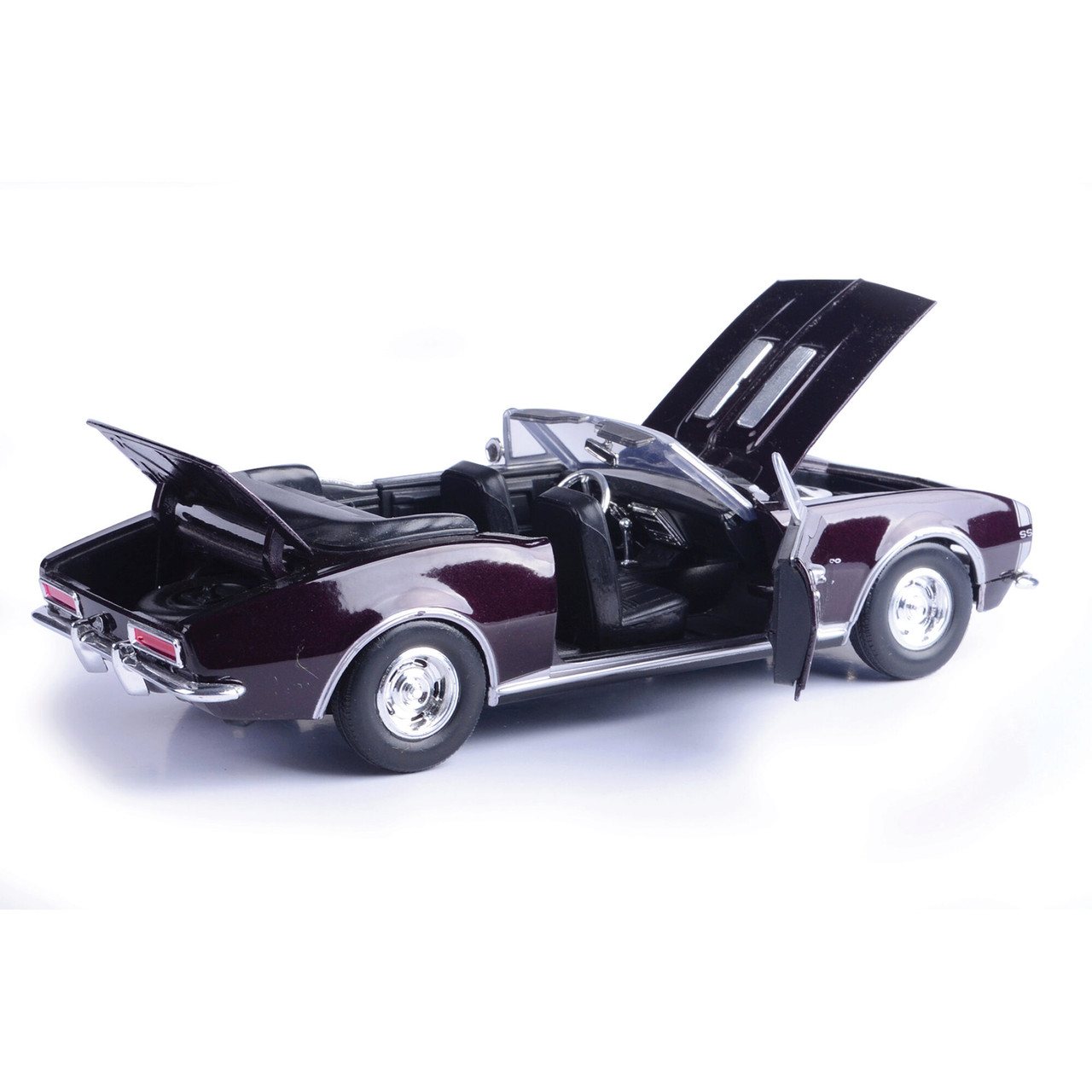 1967 Chevy Camaro SS Convertible - Burgundy 1:24 Scale Diecast Model Car