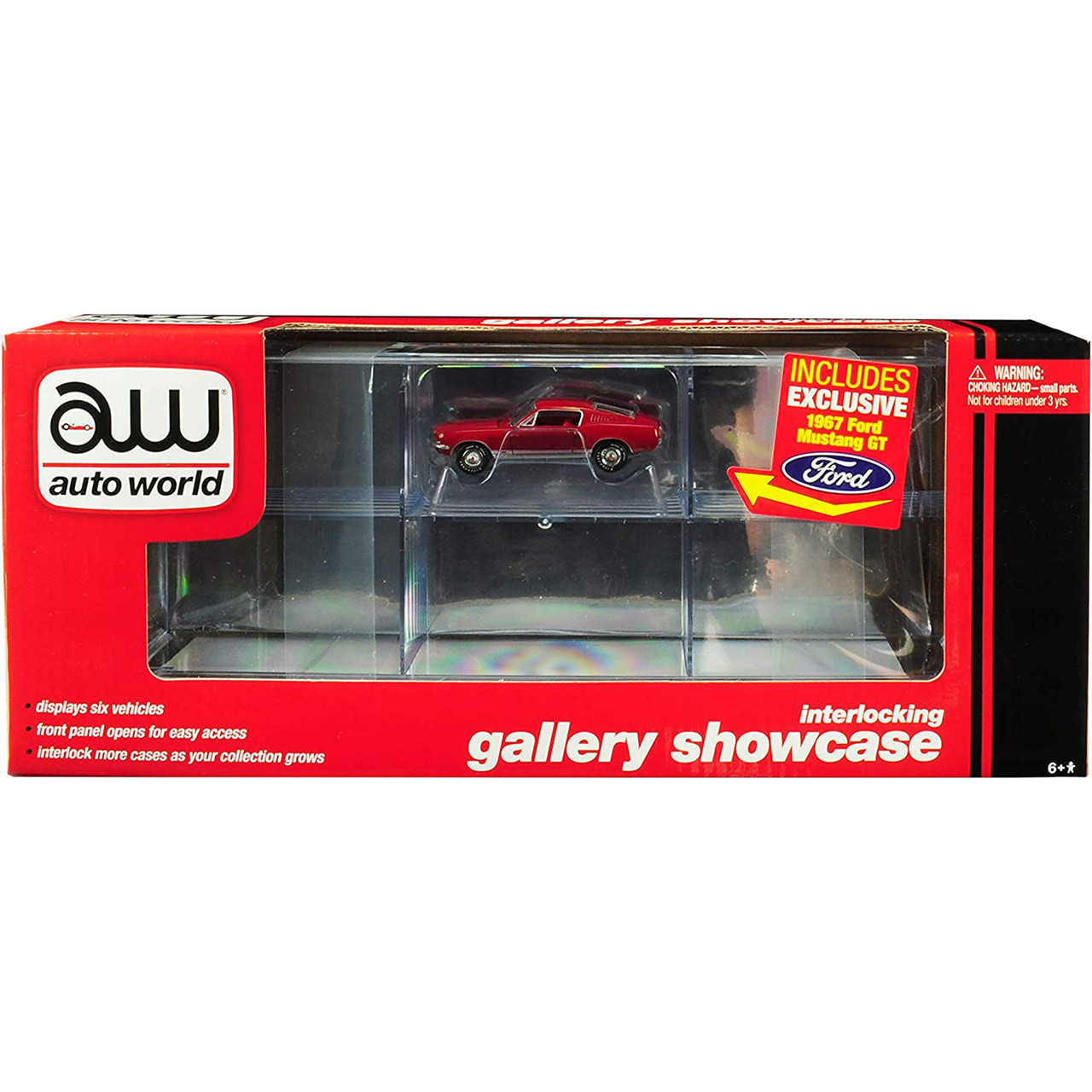 6 Car Interlocking Collectible Display Show Case for 1-64 Scale Model Cars by AU for sale online