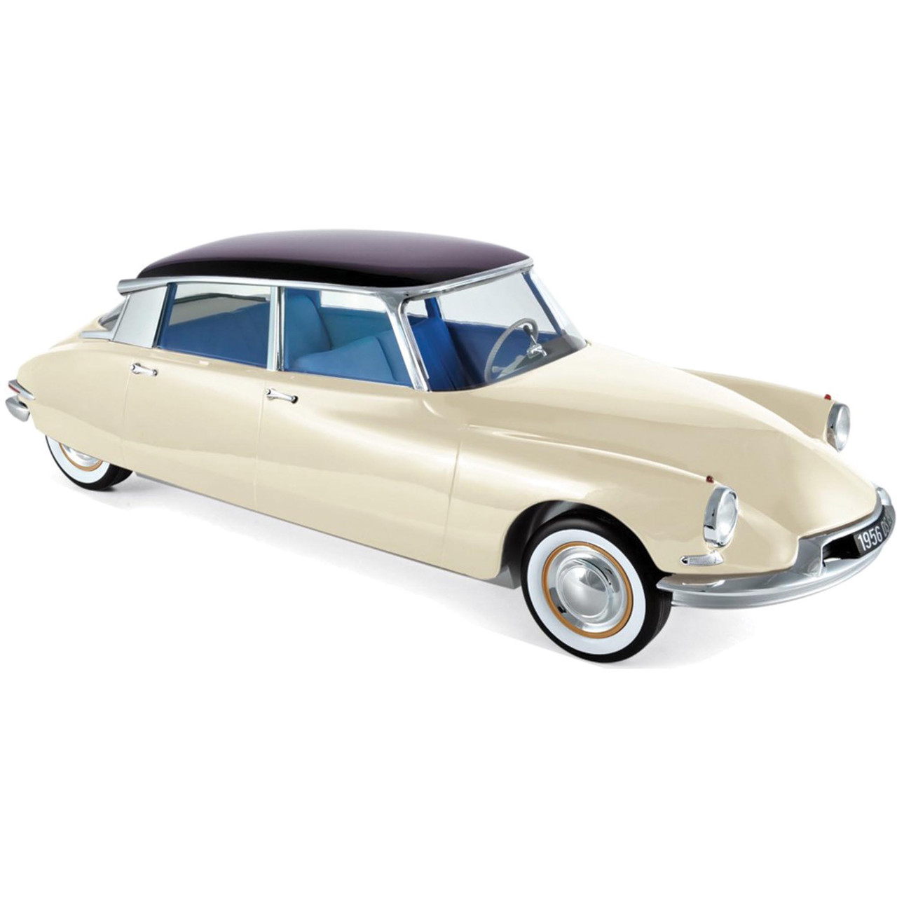 1956 Citroen DS 19 - Champagne & Aubergine 1:12 Scale Diecast Replica Model  by Norev