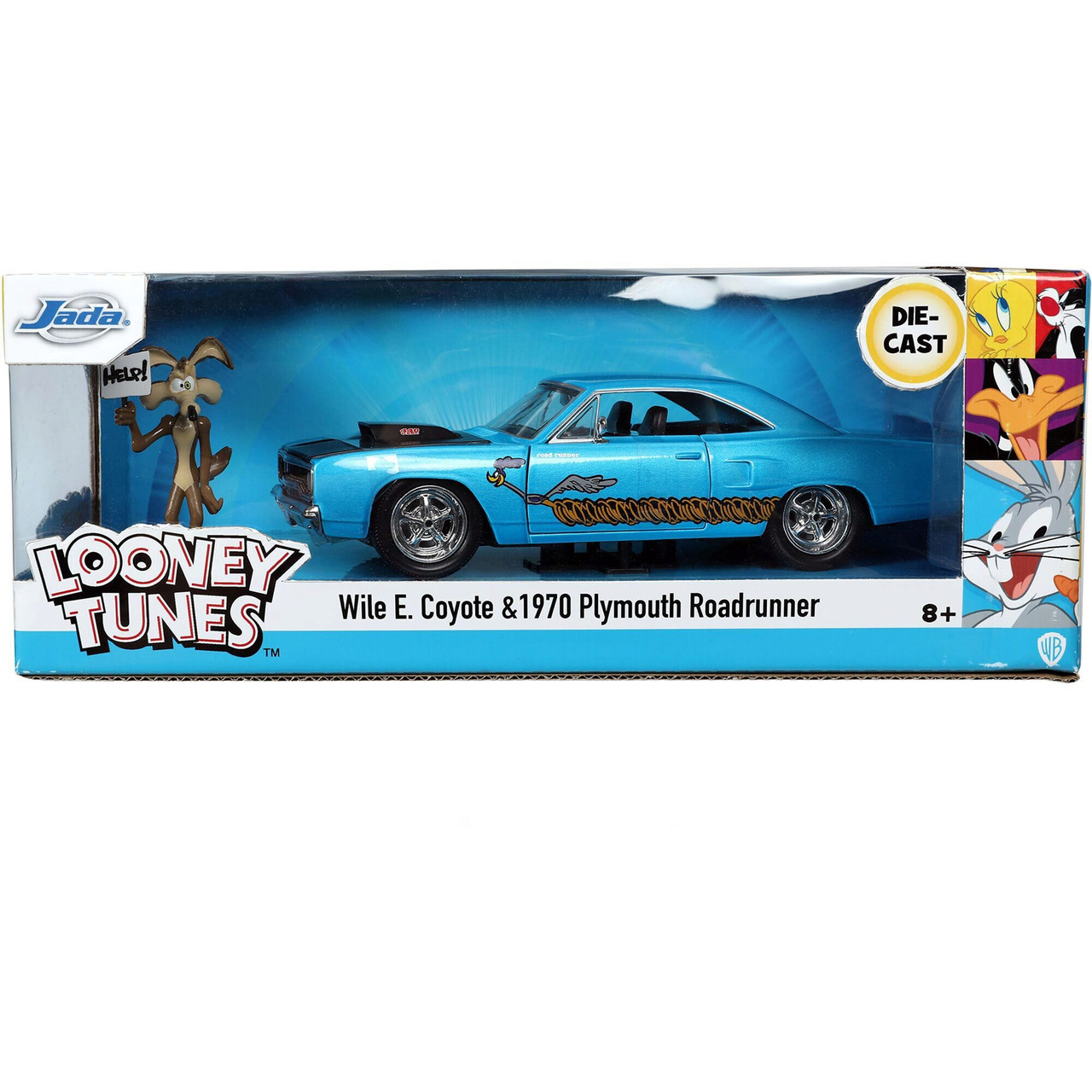 ミニカー Wile E. Coyote & Plymouth Roadrunner Looney Tunes 1970 Plymouth Road Runner w Wile E. Coyote Jada