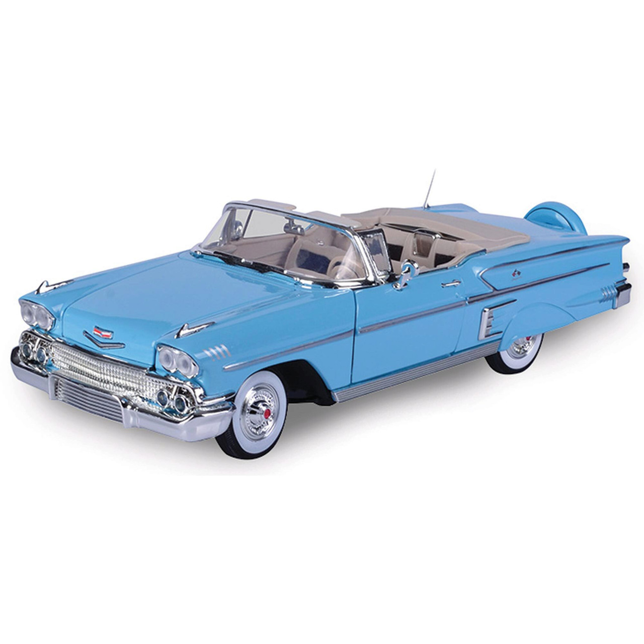 1958 Chevrolet Impala-Light Blue 1:18 Scale Diecast Model by