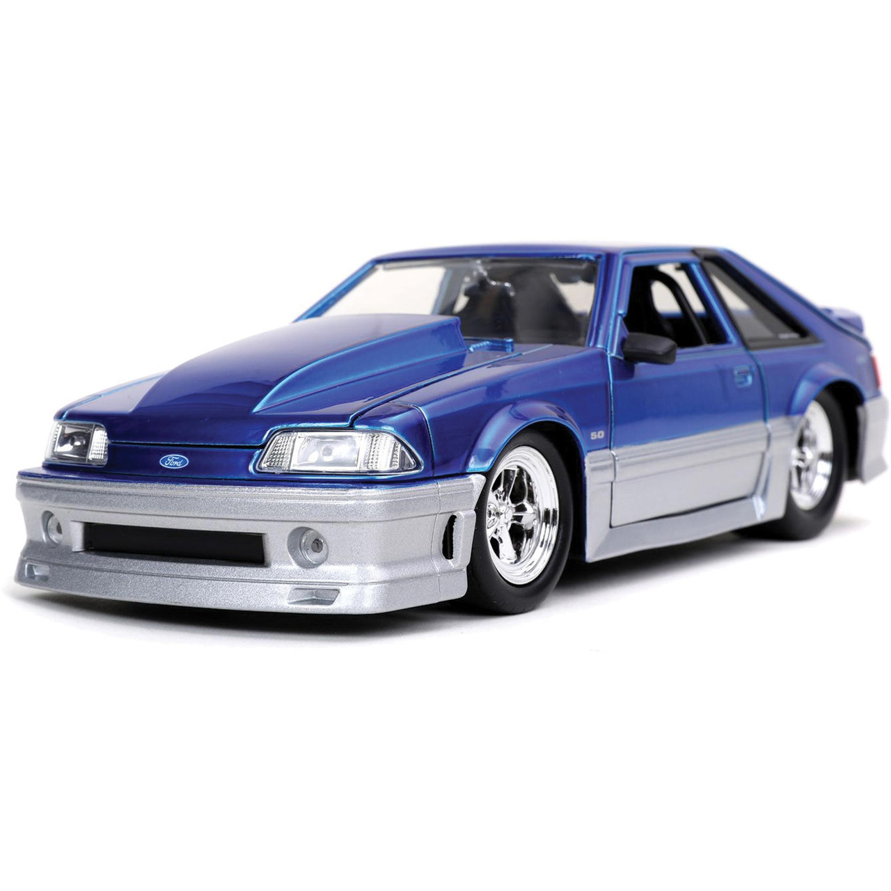 BTM 1989 Ford Mustang GT ミニカー 1989 Ford Mustang GT BTM - Blue 1:24 Scale Diecast Model by