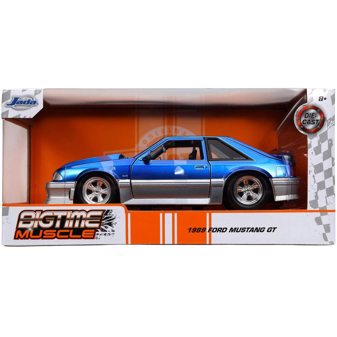 1989 Ford Mustang GT BTM - Blue 1:24 Scale Diecast Model by