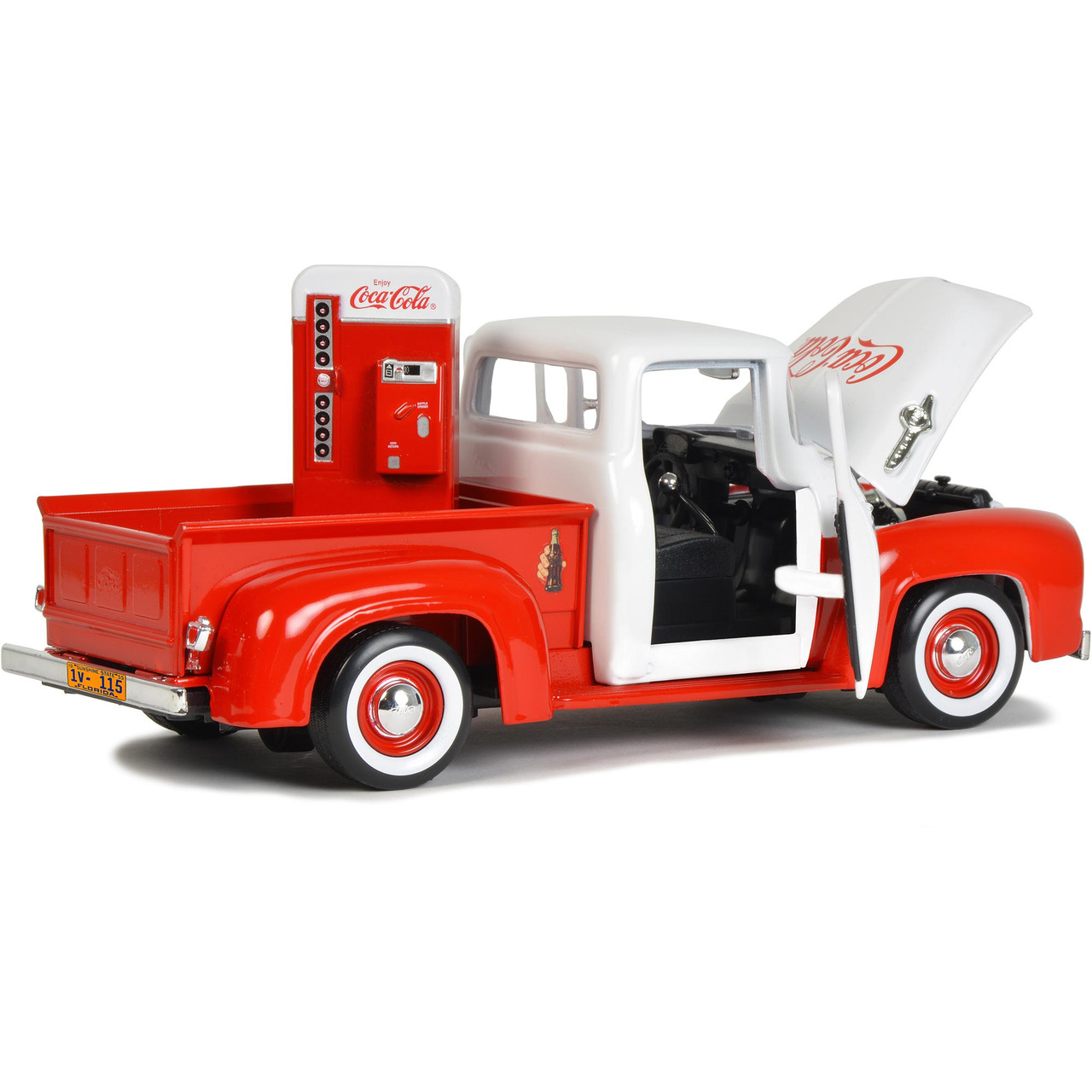 1955 Coca-Cola Ford F-100 Pickup with Coke Vending Machine 1:24