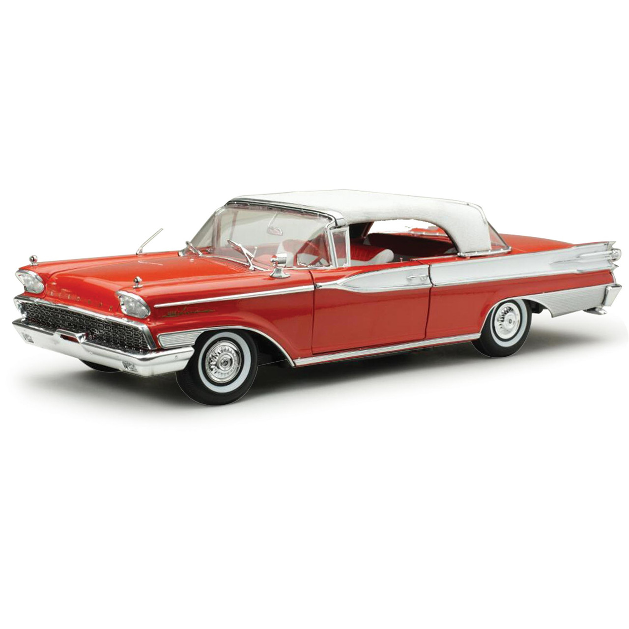 1959 Mercury Park Lane Closed Convertible Canton Red 1 18 Scale Diecast Model Car