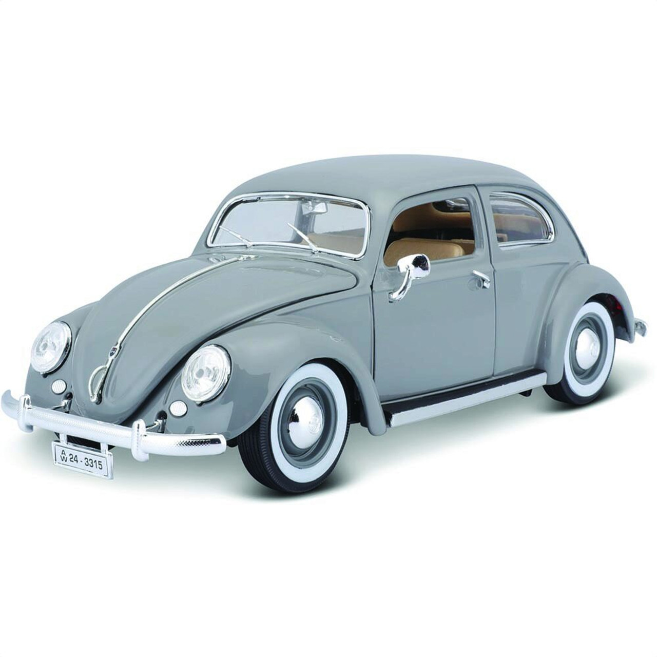 1955 Volkswagen Käfer-Beetle - Gray 1:18 Scale Diecast Replica Model