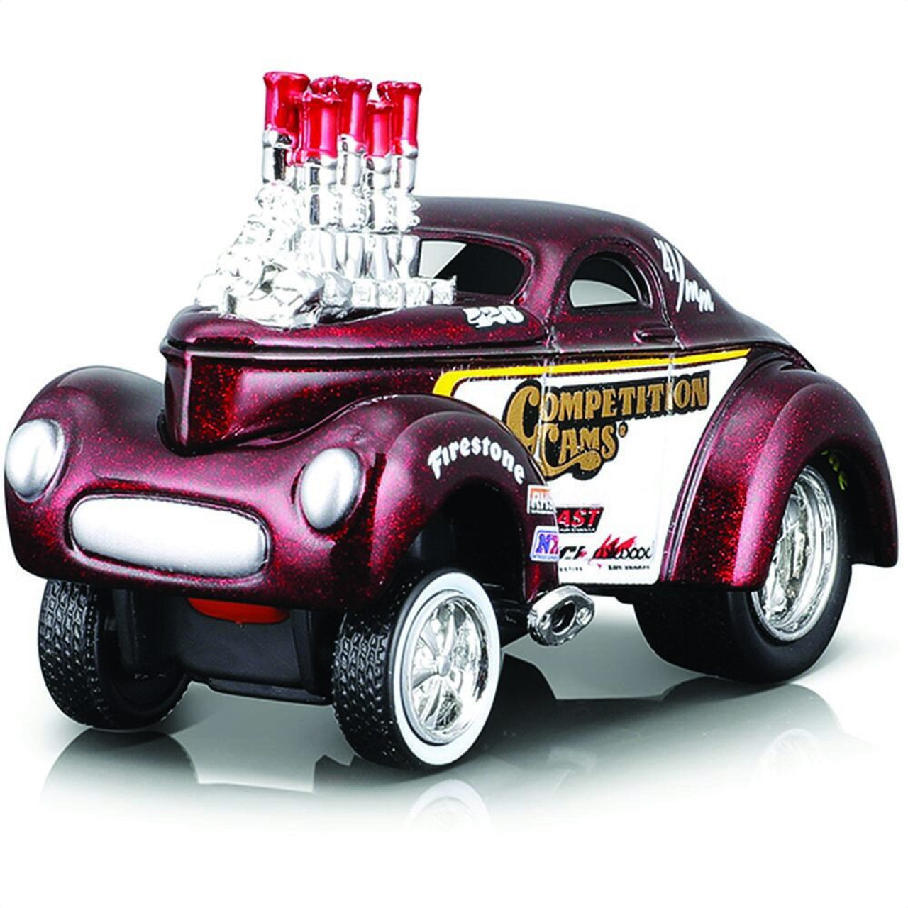 1941 Willys Coupe Gasser Muscle Machine 1:64 Scale Diecast Model Car