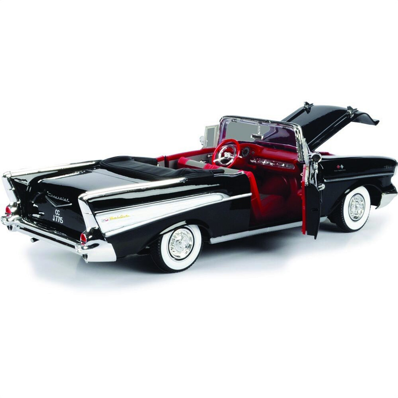 CHEVROLET BEL AIR CABRIOLET OPEN 1957 SILVER AUTOWORLD 18 ミニカー