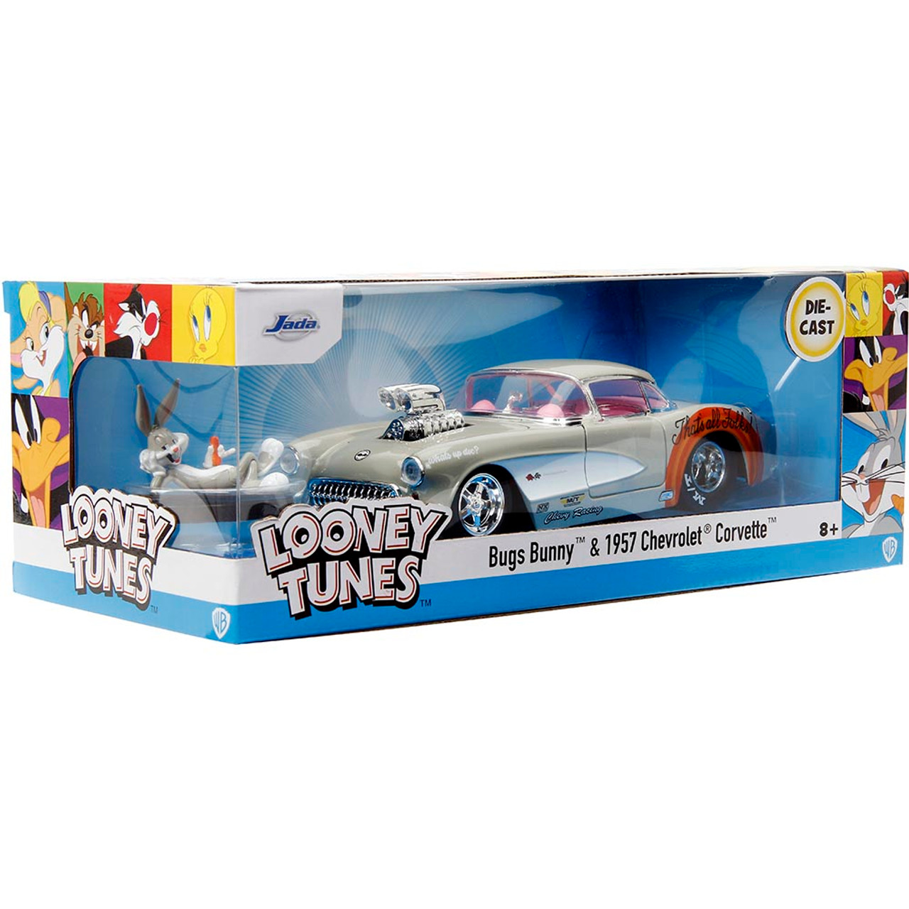 1957 Corvette w/Bugs Bunny Figure Hollywood Rides 1:24 Scale