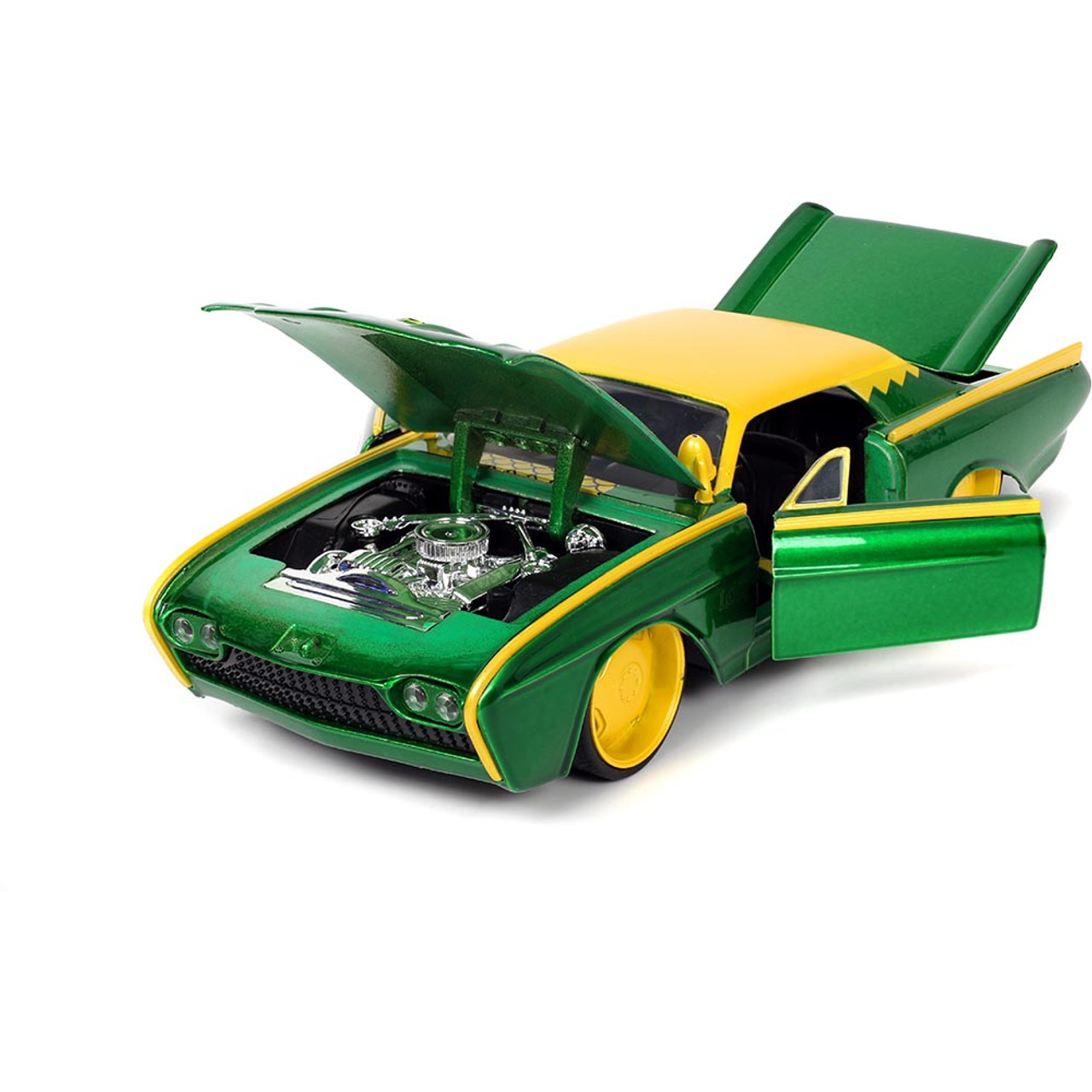 1963 Ford Thunderbird & LOKI Figure - Marvel Hollywood Rides 1:24 Scale  Diecast Model Car