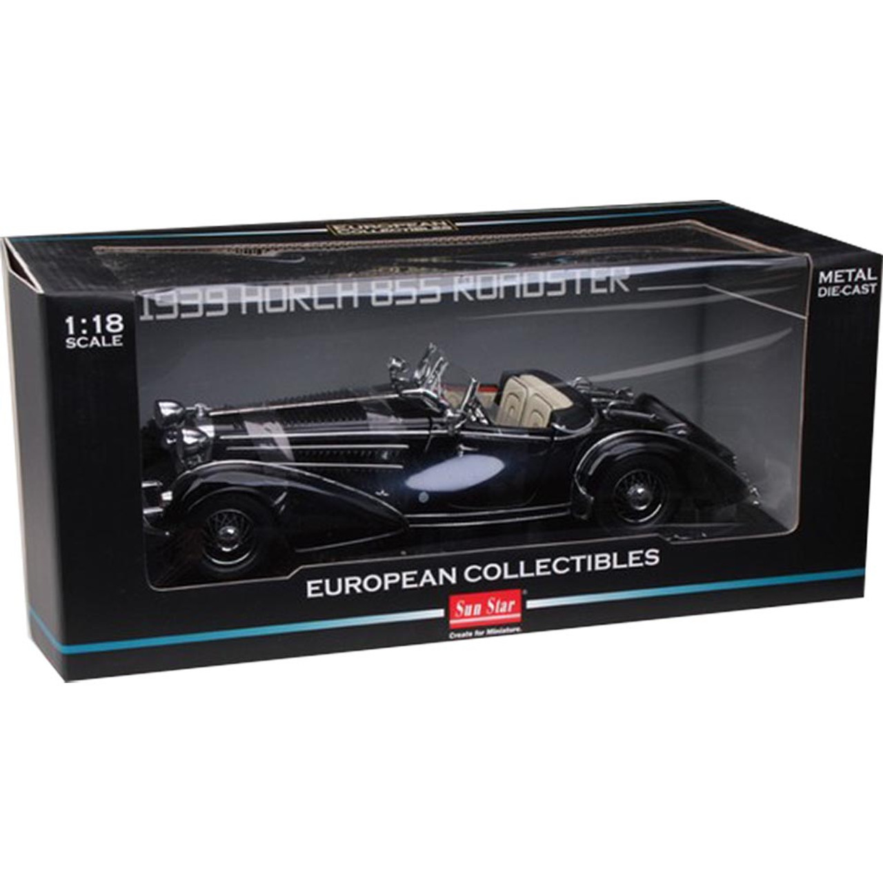 1939 Horch 855 Roadster - Black 1:18 Scale