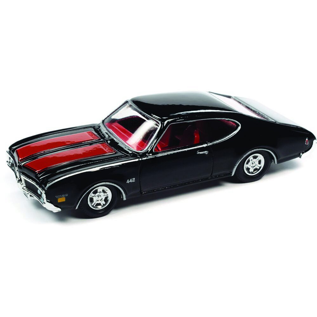 1969 Oldsmobile 442 - Black & Red 1:64 Scale Diecast Model by