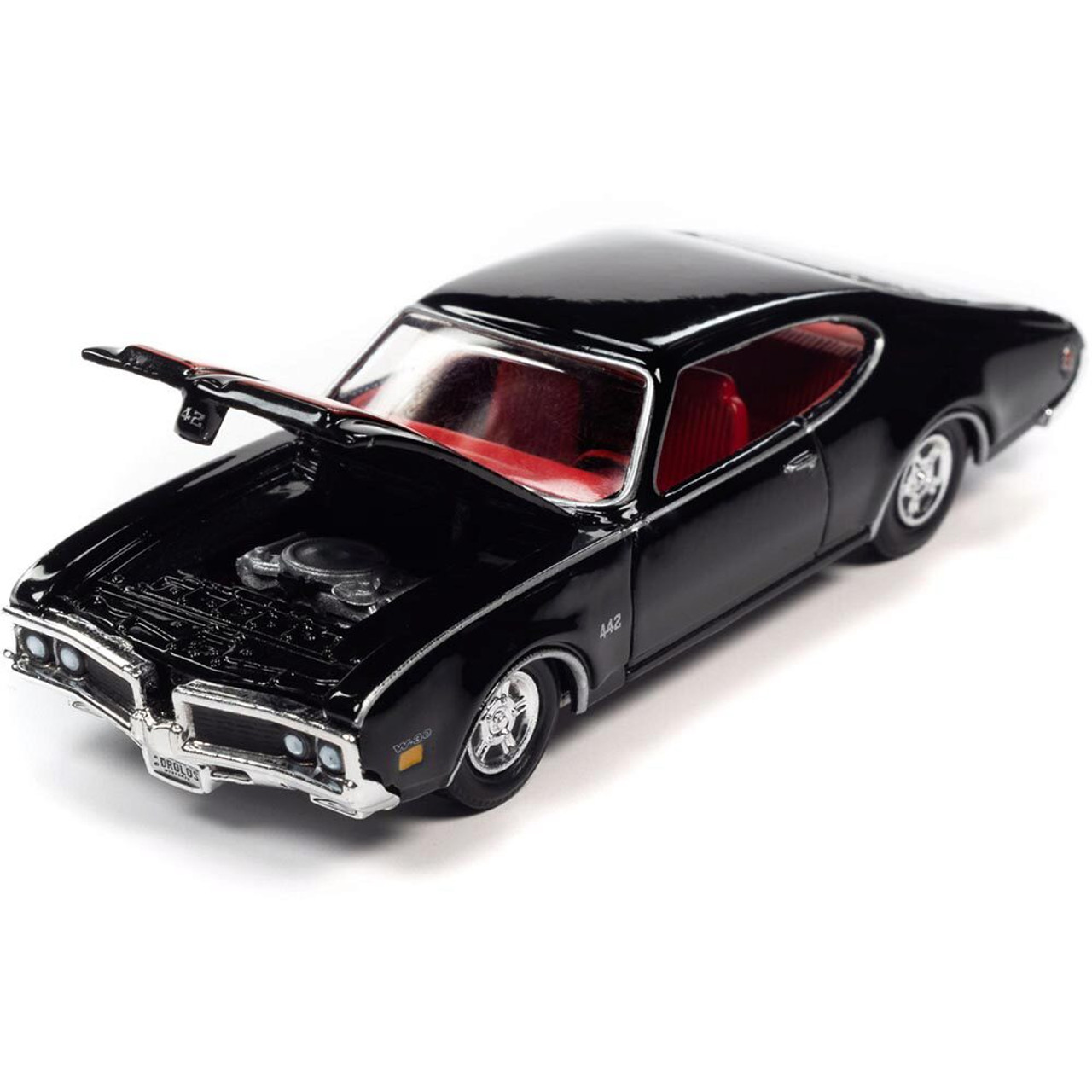 1969 Oldsmobile 442 - Black & Red 1:64 Scale Diecast Replica Model