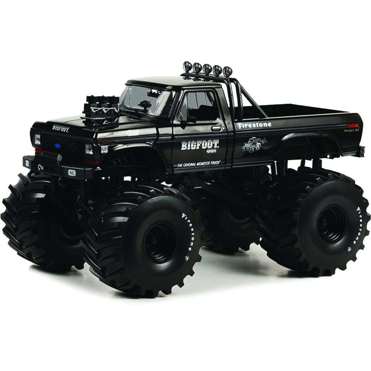 Bigfoot #1 - 1974 Ford F-250 Monster Truck with 66-Inch Tires - Black  Bandit 1:18 Scale Diecast Replica Model