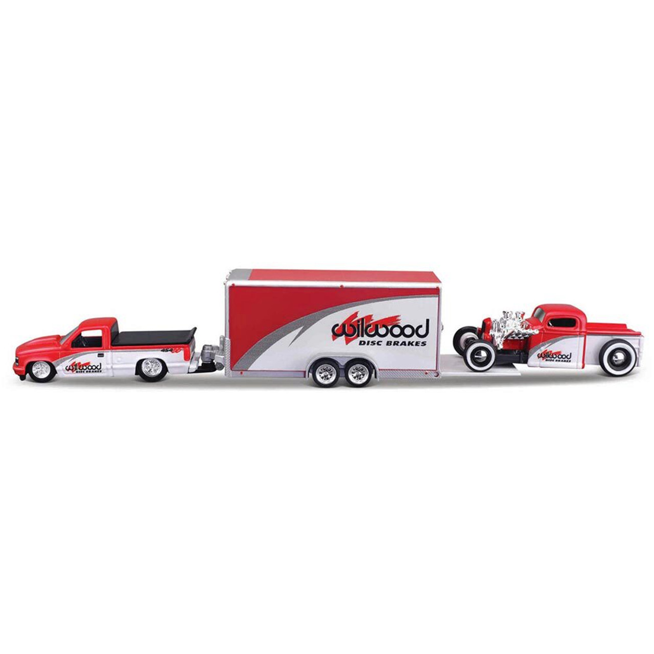 1993 Chevy 454 SS u0026 1936 Chevy Pickup Wilwood Brakes - Design Team Hauler  1:64 Scale Diecast Model Truck