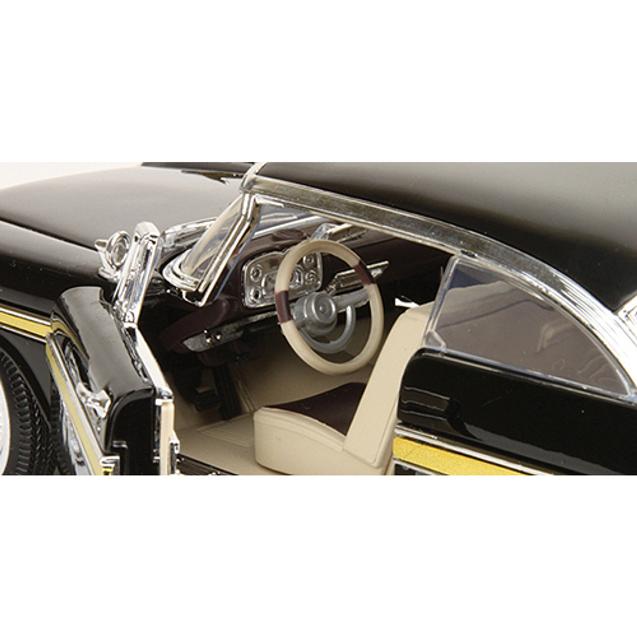 1958 Plymouth Fury - Black 1:18 Scale Diecast Model by Motormax 