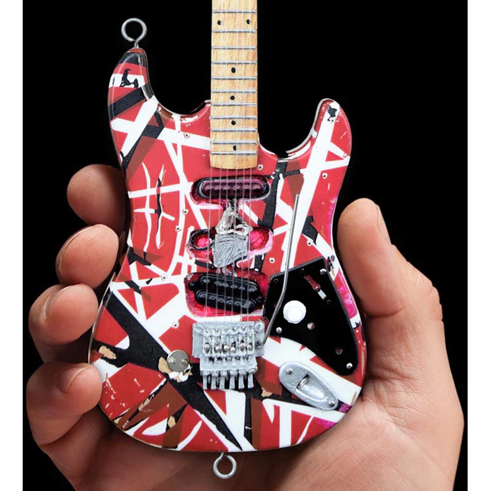 Guitare Miniature Frankenstrat Van Halen - Réplique Détaillée 25 Cm